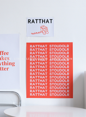 韩国ins同款服装店墙面装饰画红色字母玫瑰花海报拍照道具背景纸