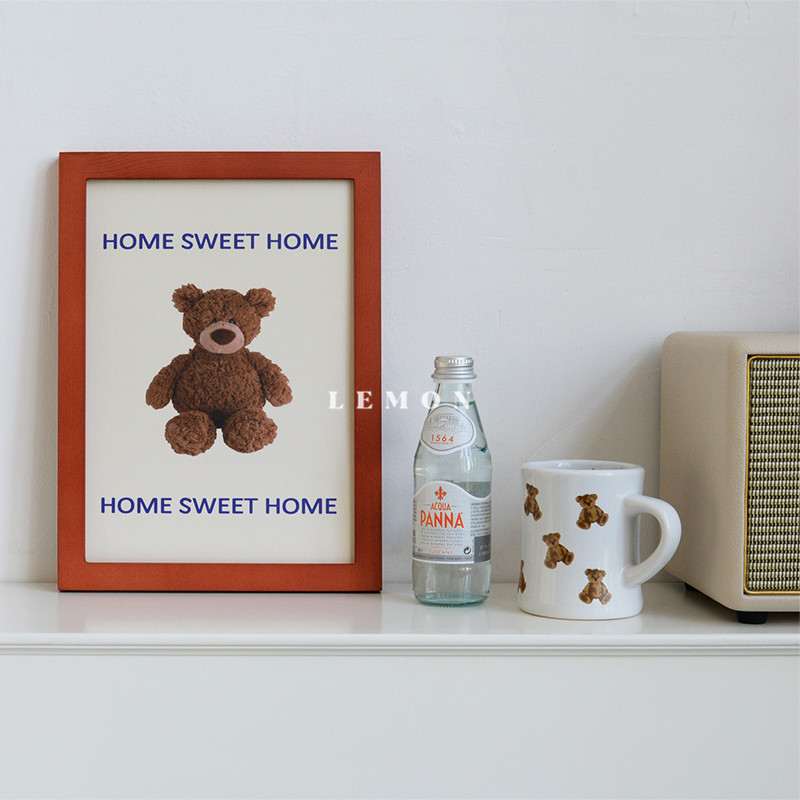 泰迪小熊海报墙面装饰背景挂画