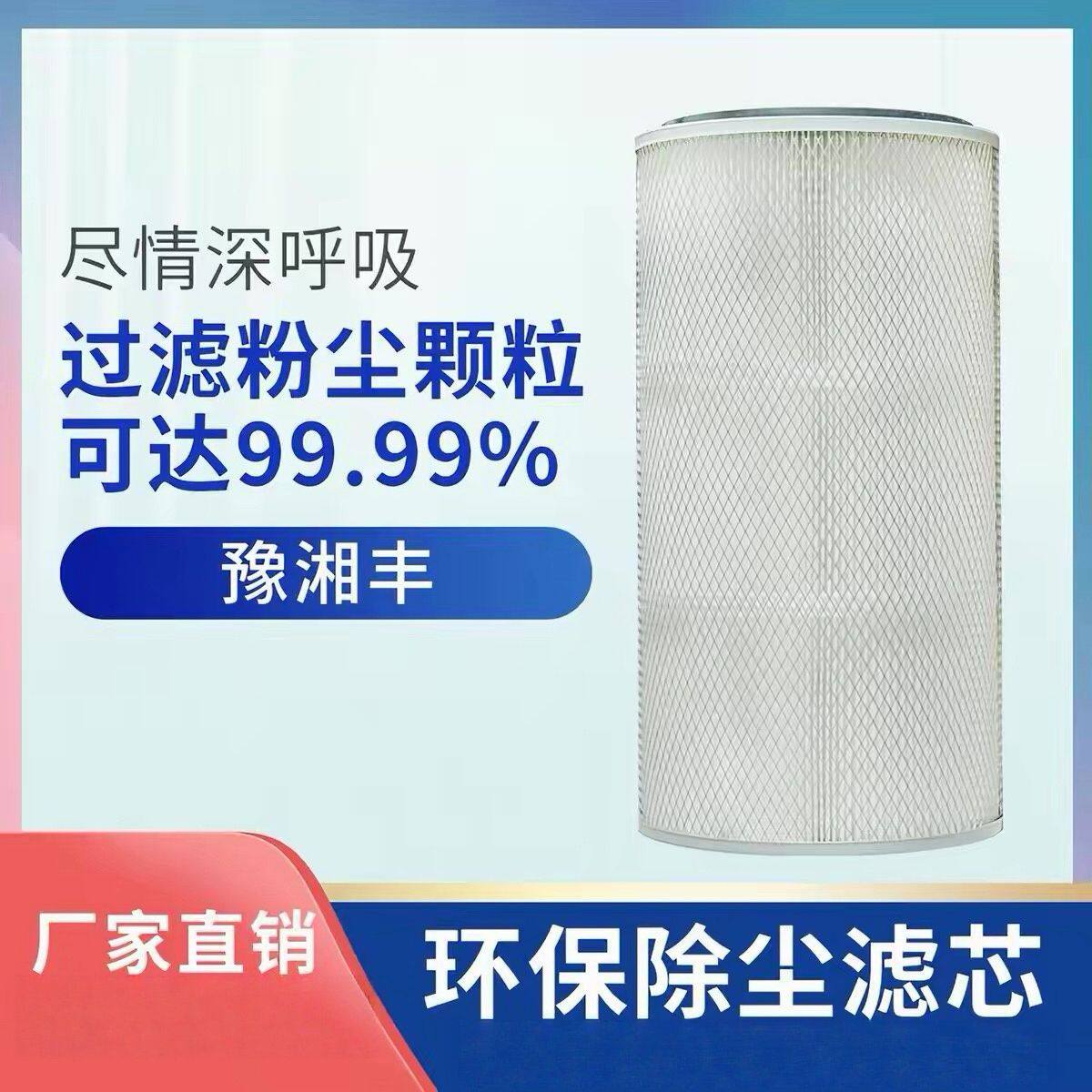 抛丸机除尘滤芯工业滤筒覆膜粉末过滤除尘器阻燃耐高温防静电喷涂