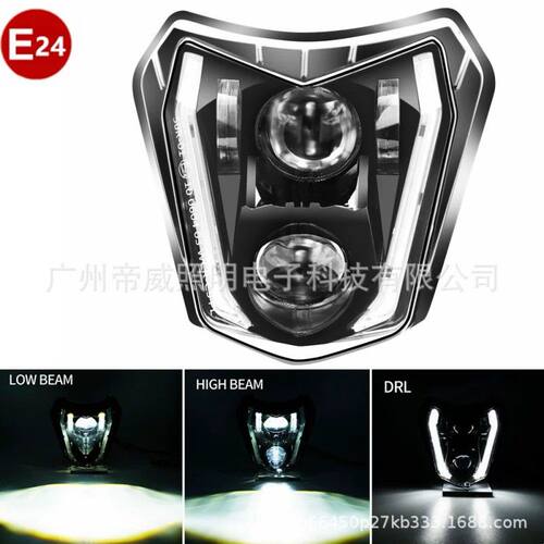 新款KTM大灯 改装前大灯摩托车前照灯适用KTM EXC EXCF SX SXF XC