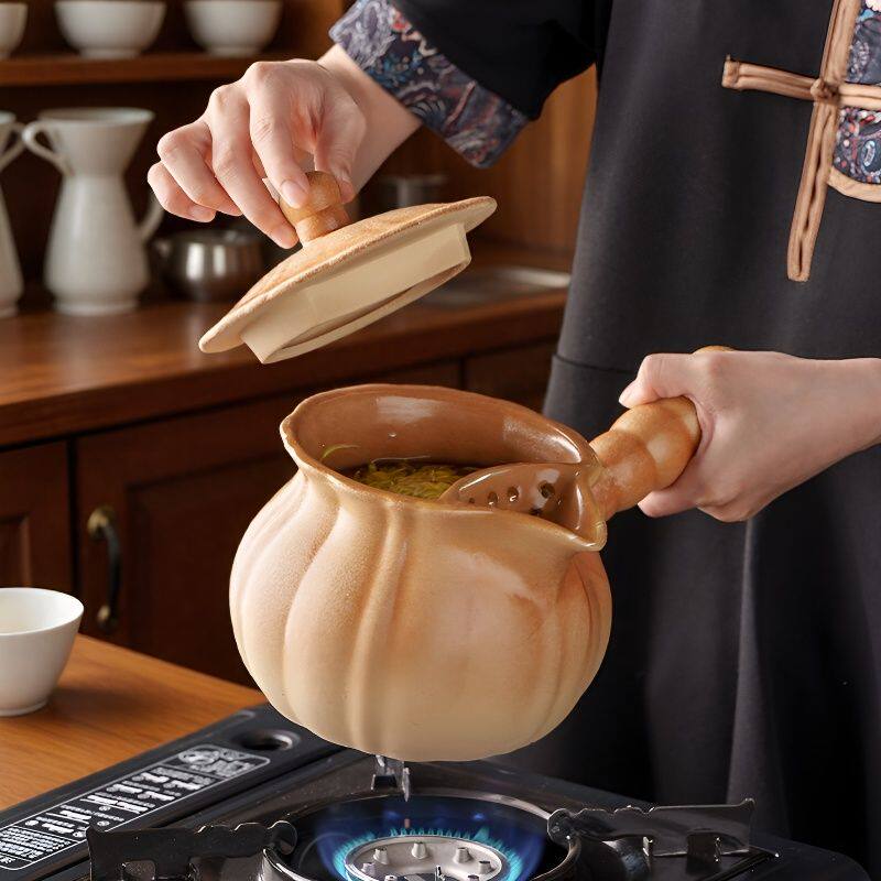 围炉煮茶壶带盖烤奶茶罐罐壶火炉套装可干烧大容量熬中药陶罐炖汤