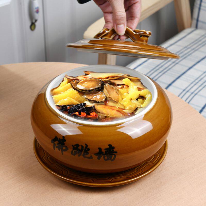 厂家直供陶瓷炖盅大号不粘隔水炖罐带托盘家用酒店多人炖煲