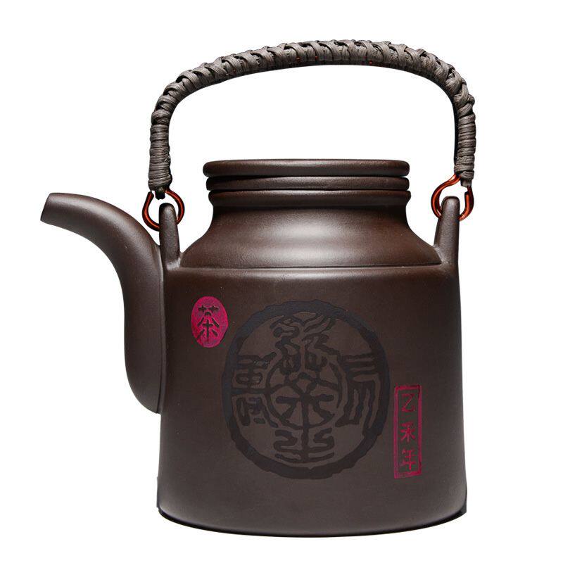 宜兴紫砂厂家直销紫砂壶提梁壶大容量原矿家用紫砂提梁壶