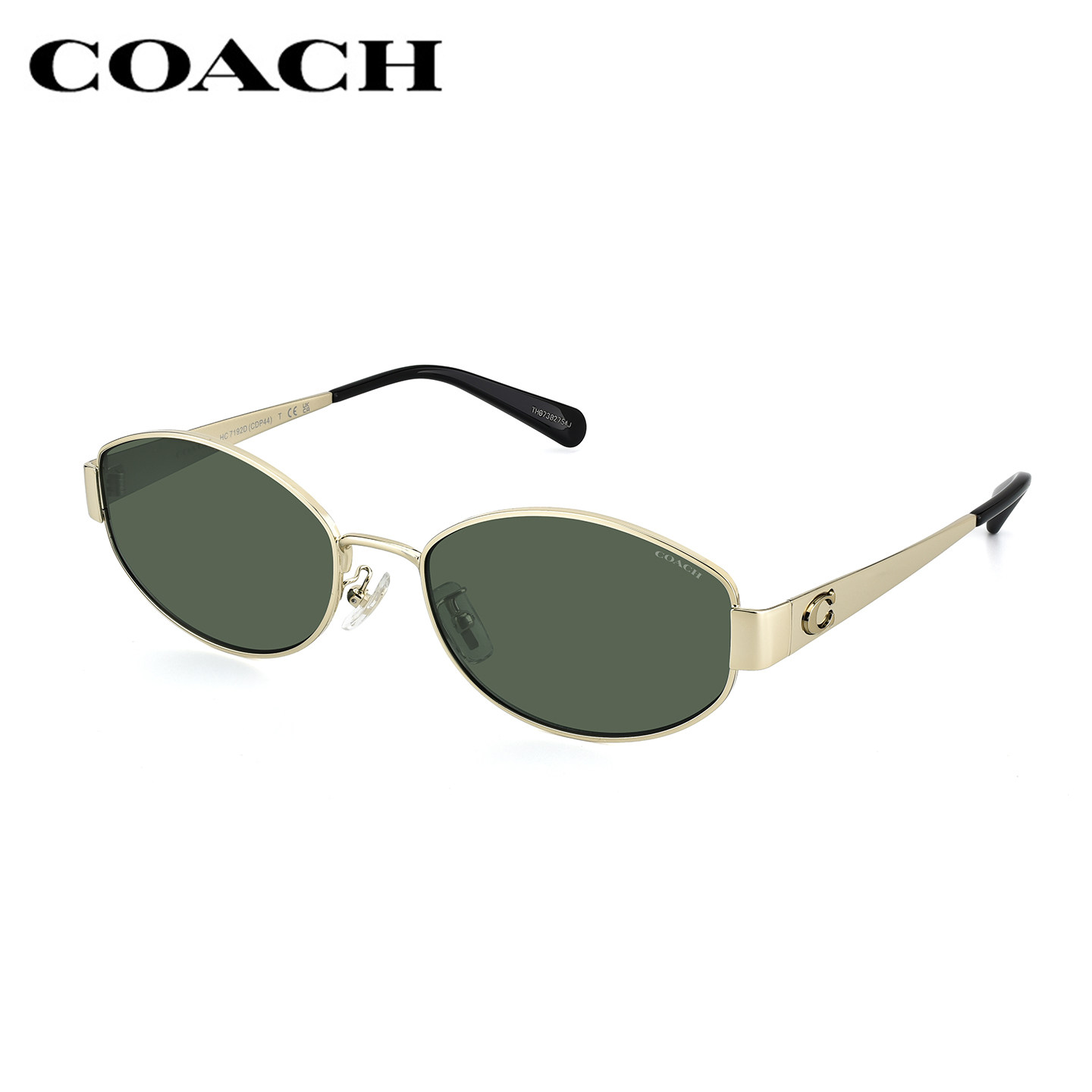 【自营】COACH蔻驰墨镜女程潇同款复古老钱风金属太阳眼镜0HC7192