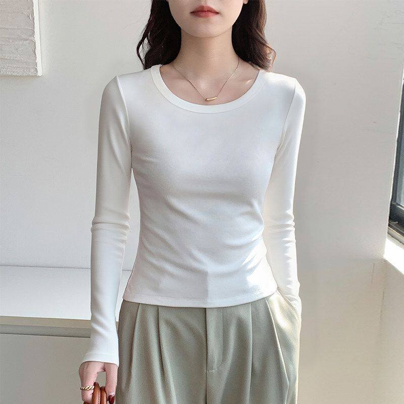 【限时买二送一】基础打底衫女装秋季长袖T恤内搭上衣