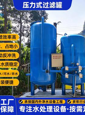 农村井水山泉水净化过滤设备 石英砂多介质过滤一体化净水设备