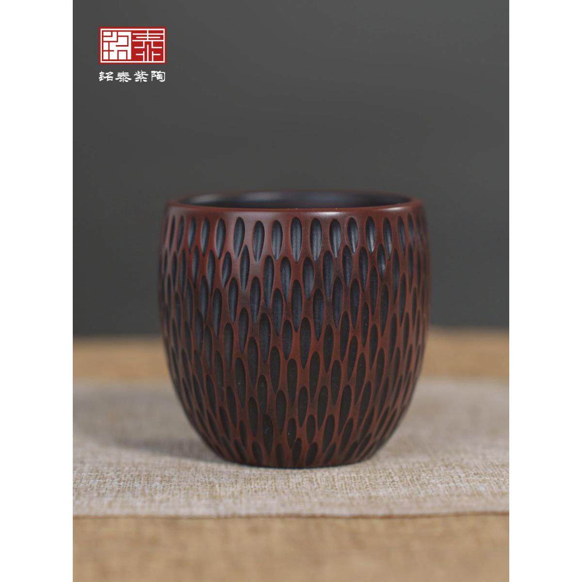 云南建水紫陶大师杯茶杯网红客杯精品茶杯高档功夫茶具