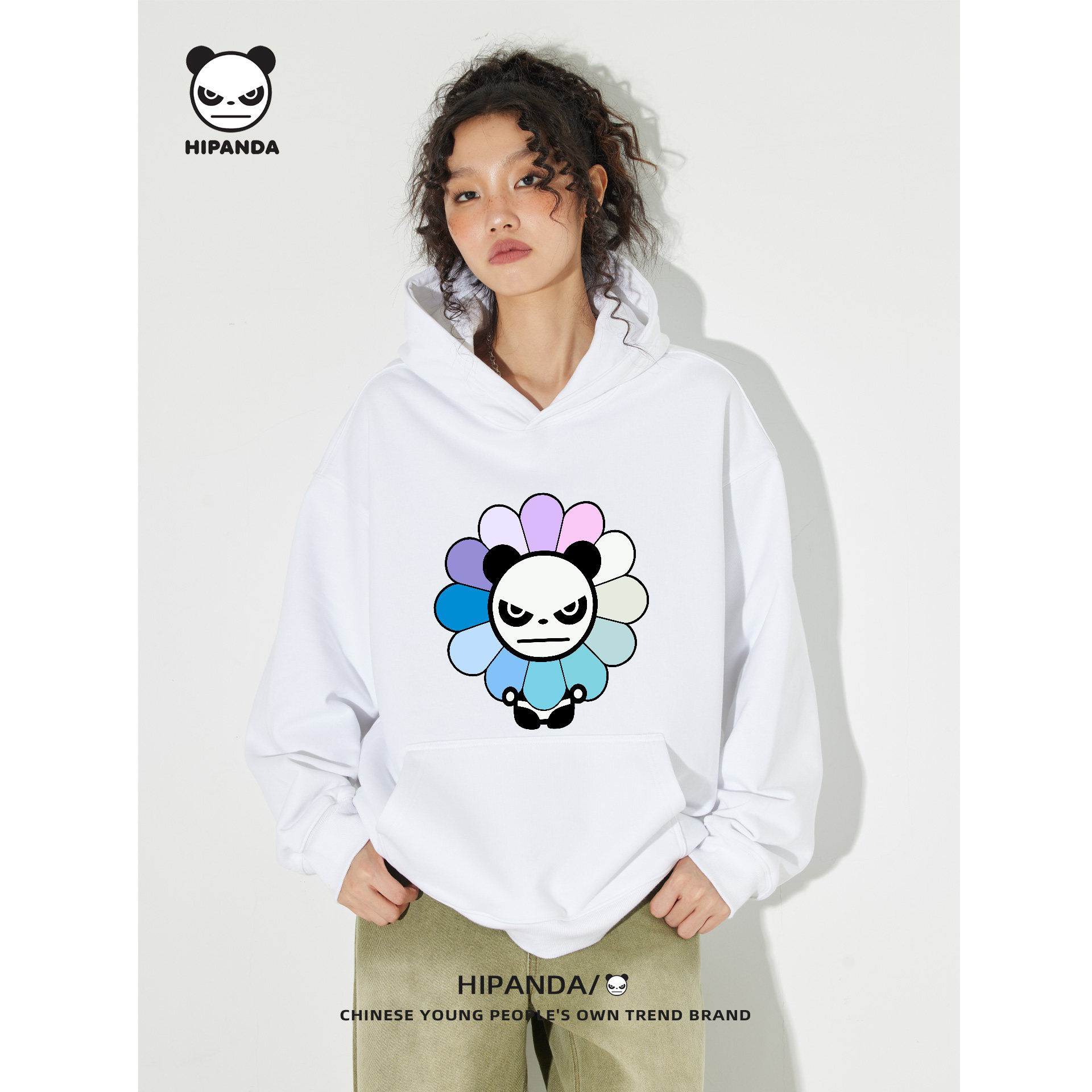 hipanda熊猫连帽卫衣女款可爱