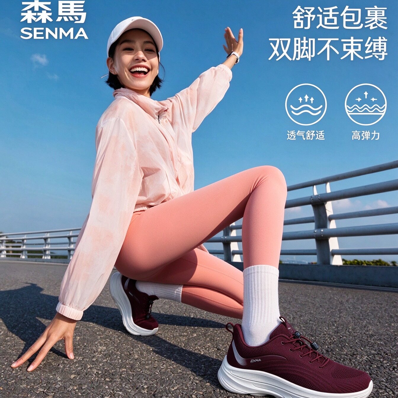SENMA/森马老爹鞋2026新款男女同款厚底运动鞋透气舒适增高情侣款