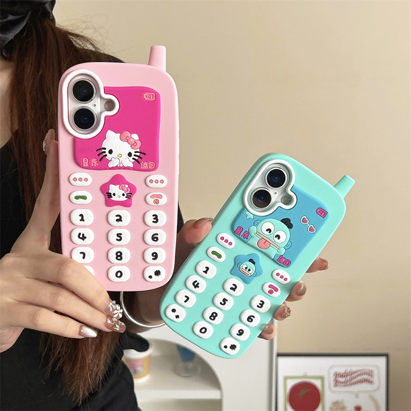 小众可爱KT猫丑鱼大哥大适用于苹果16promax手机壳17新款iphone14个性15pro女款13硅胶12全包11防摔软