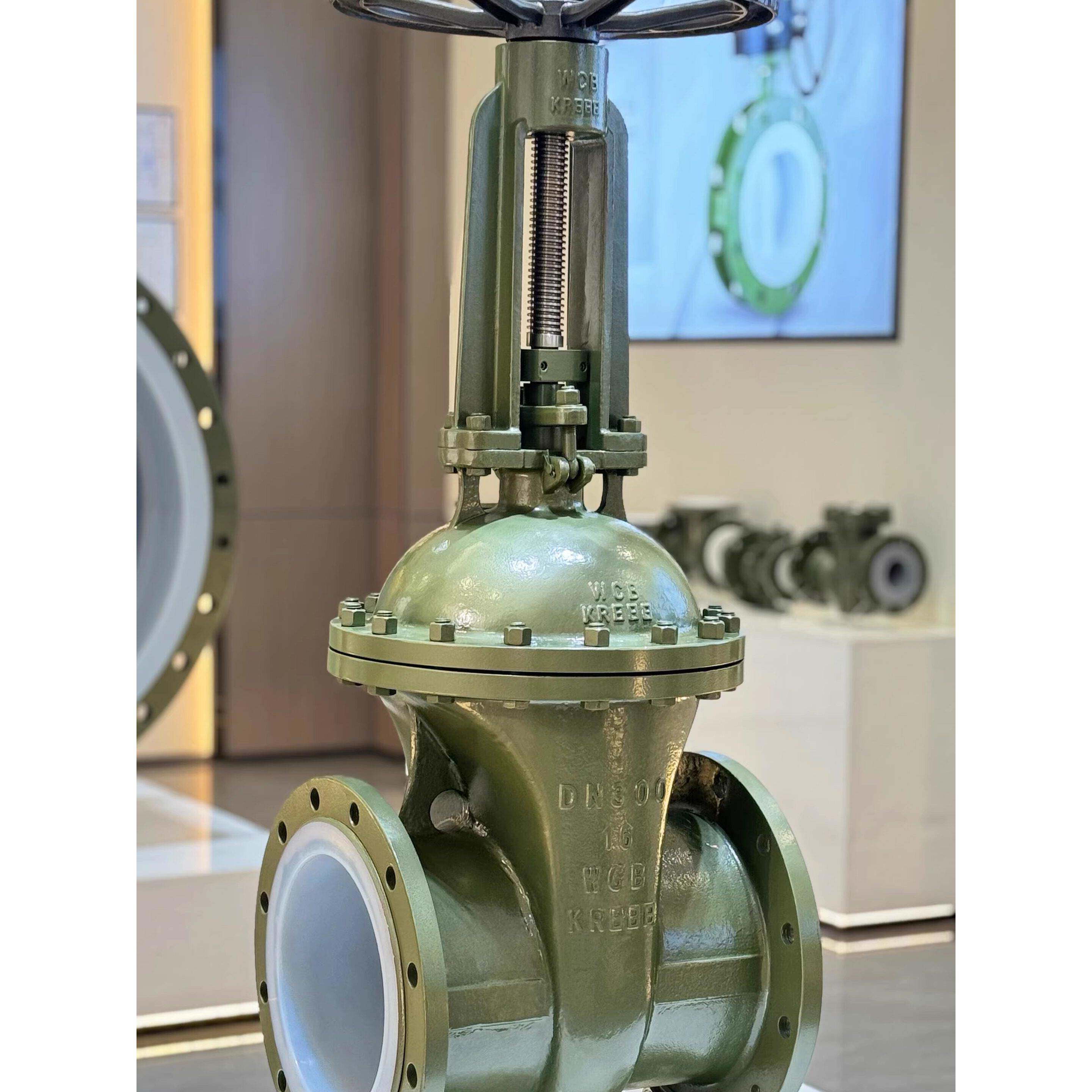 Z41F46-10C/16C衬里氟闸阀铸钢衬里聚四氟法兰聚四氟衬里耐酸碱阀