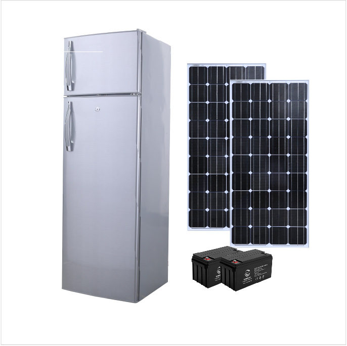 供270L太阳能直流冰箱压缩机车载冰箱蓄电池供电冰箱12v24v