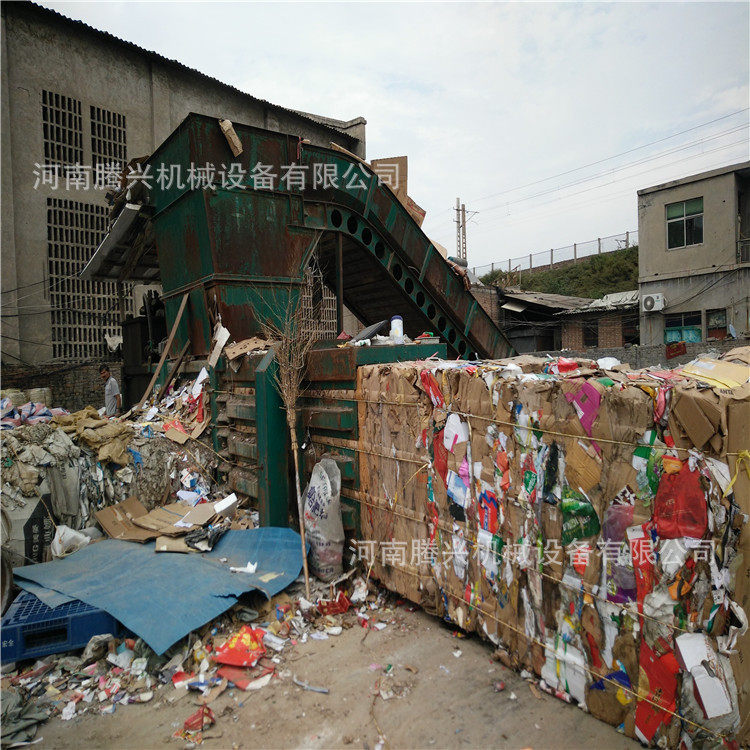 新型液压废纸多功能纸箱打包机卧式秸秆打包压块机厂家