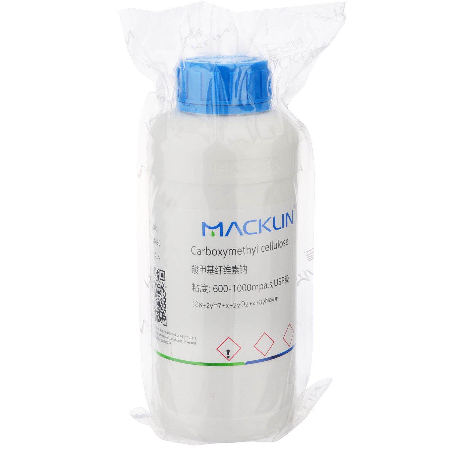 麦克林羧甲基纤维素钠500g粘度600-1000mpa.s USP级 9004-32-4