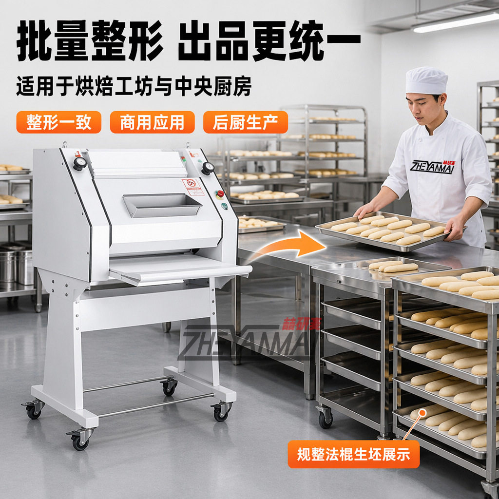 法棍整形机商用法棒成型机面包房用法式长棍面包面团整形设备