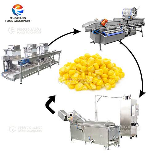 工厂直销 玉米加工设备 玉米脱粒机鲜玉米全自动果蔬生产线