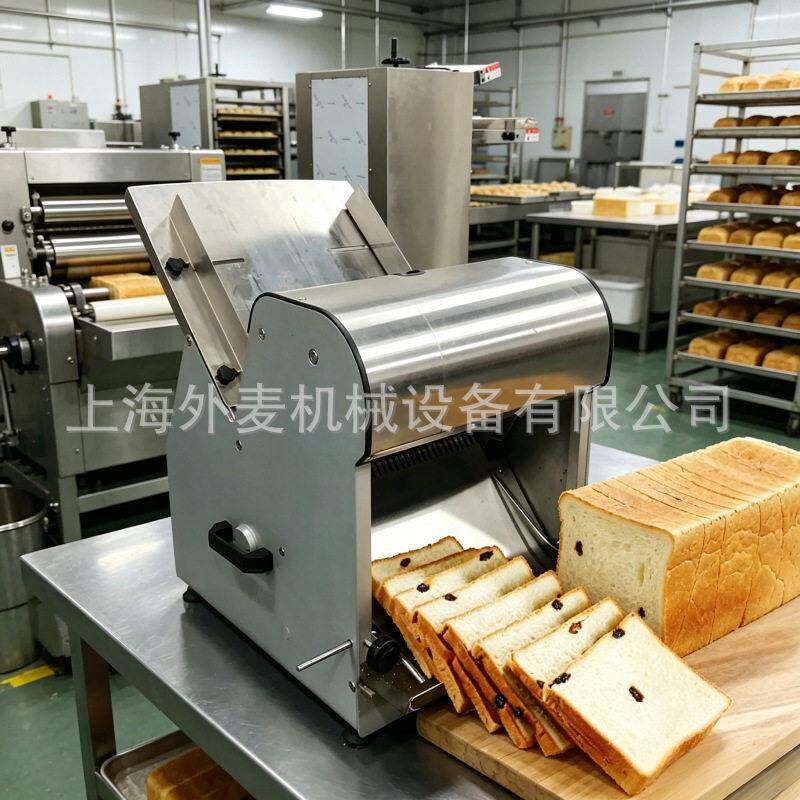 食品厂烘培电面包切片机全自动吐司切片酒店餐厅商用方包分片机