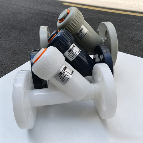 UPVC/PPH/PVDF法兰Y型过滤器 加厚工程塑料化工污水管式y型过滤器