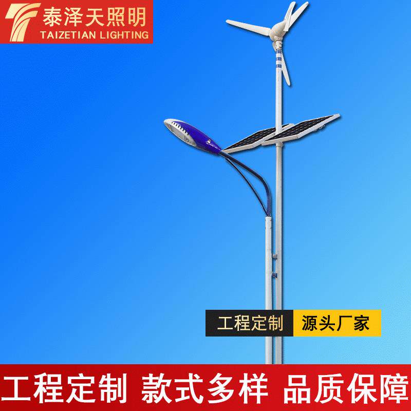 中山工厂工程风能光能发电路灯8米10米一体化led风光互补路灯