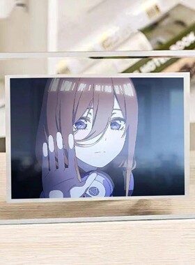 五等分的新娘花嫁中野一花二乃三玖四叶五月周边定制水晶相框礼物