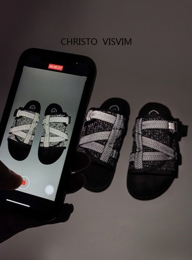 新款男女贾基椰子CHRISTO  VISVIM拖鞋潮流休闲一字拖沙滩鞋凉鞋