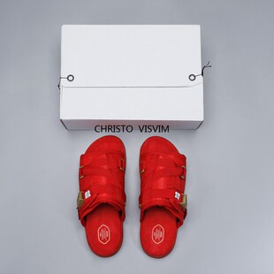 户外沙滩鞋 莆田CHRISTO VISVIM拖鞋 女情侣时尚 潮牌外穿凉拖 男款