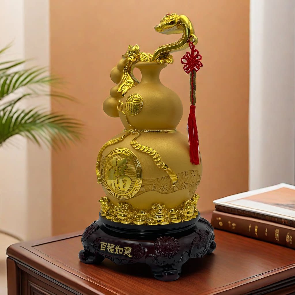 葫芦招财摆件福禄客厅如意金蟾新居电视柜玄关酒柜开业乔迁礼品
