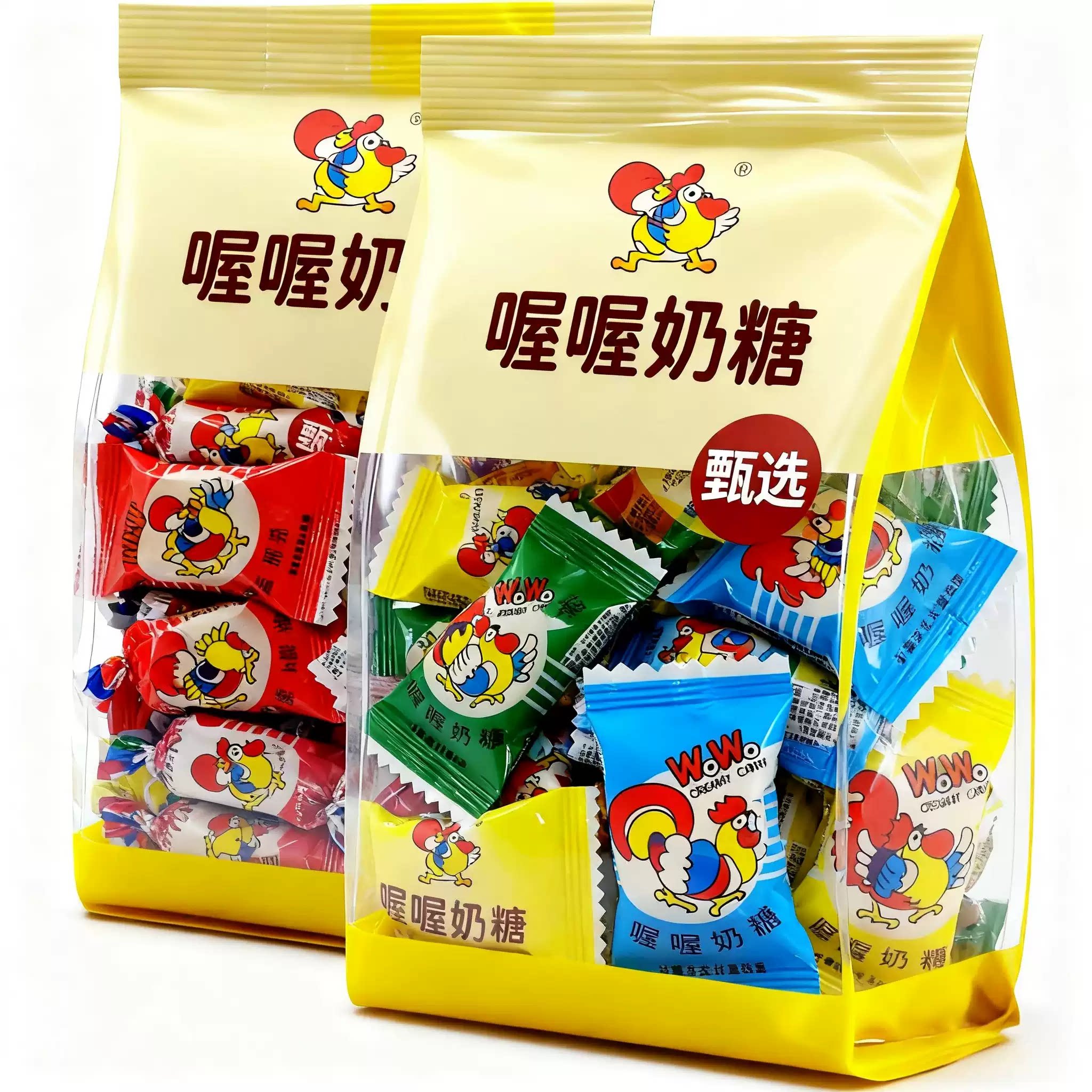 喔喔大公鸡奶糖结婚喜糖专用怀旧经典佳佳儿童软糖果散装旗舰店