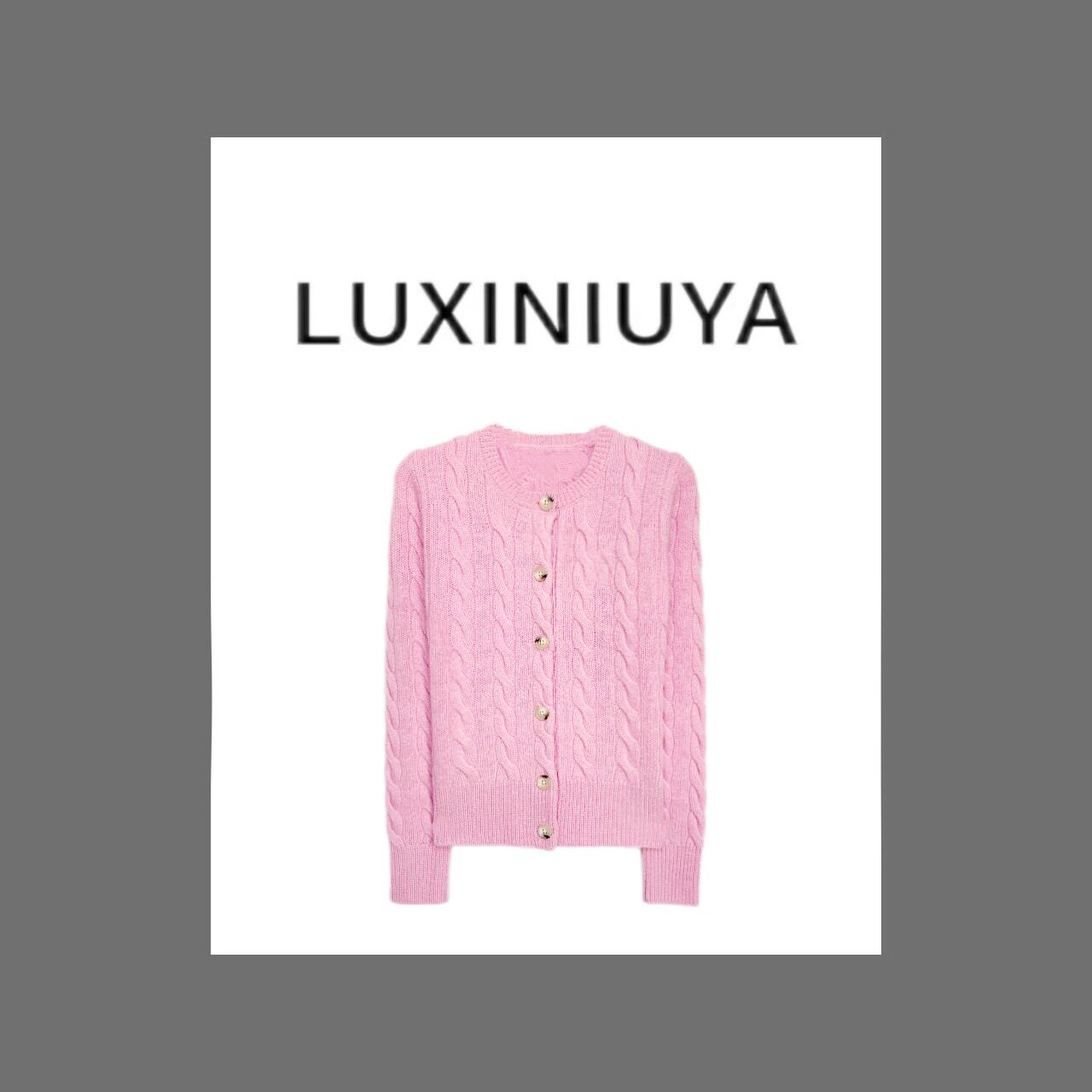 【LUXINIUYA】‘羊毛+羊绒’经典复古绞花羊毛软糯针织衫#QDS245