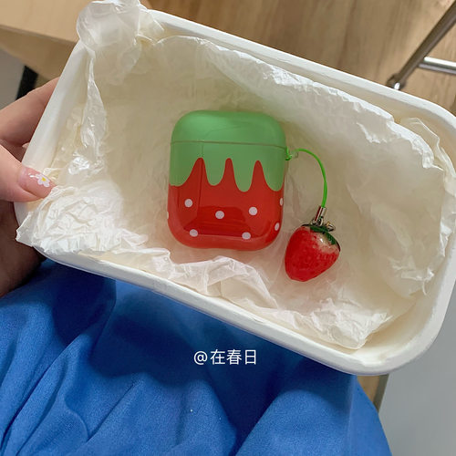 韩国ins小众草莓硅胶耳机壳