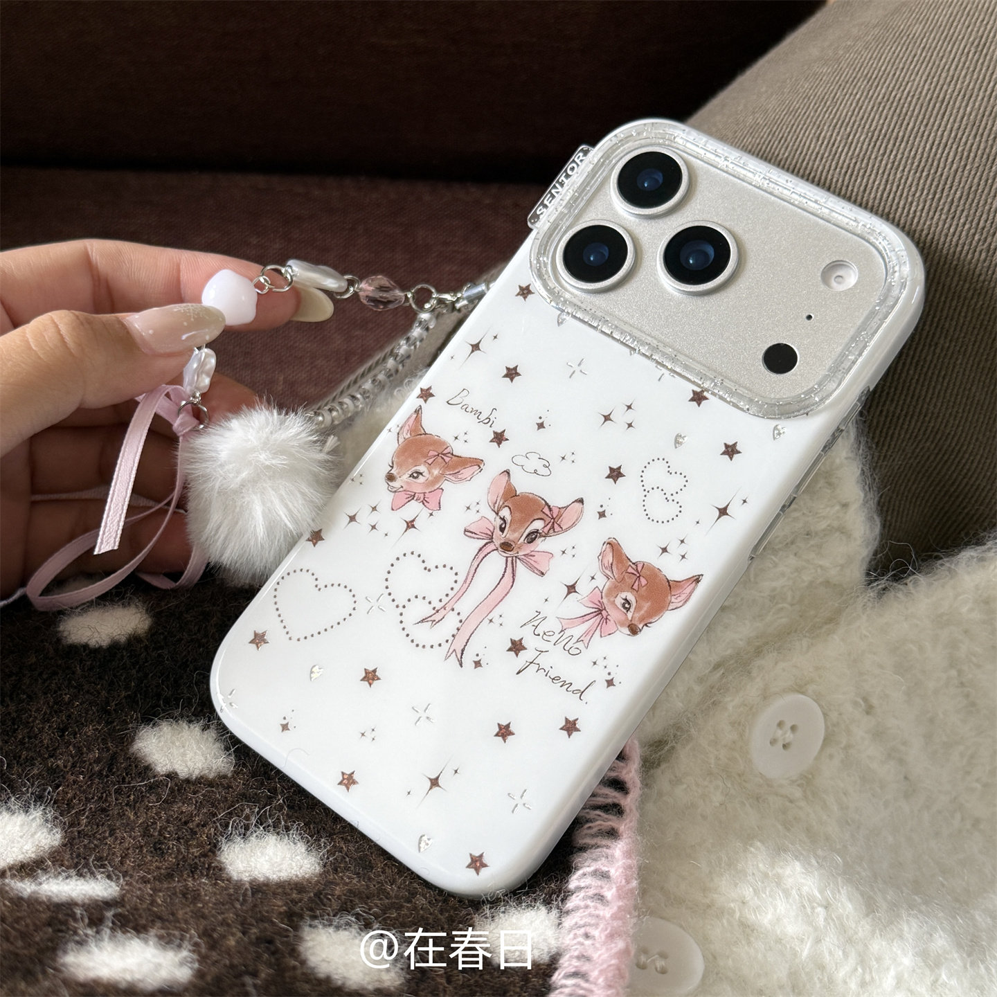 在春日韩系ins甜美星星爱心小鹿手机壳17适用IiPhone17promax全包16promax保护壳15pro女生14新款17pro,3C数码配件,手机保护套/壳,淘宝优惠券,粉丝福利购,淘宝优惠卷