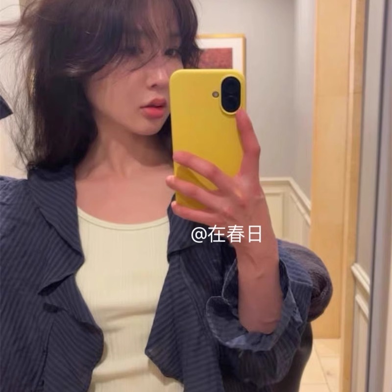 韩国ins博主baby酱柠檬黄手机壳