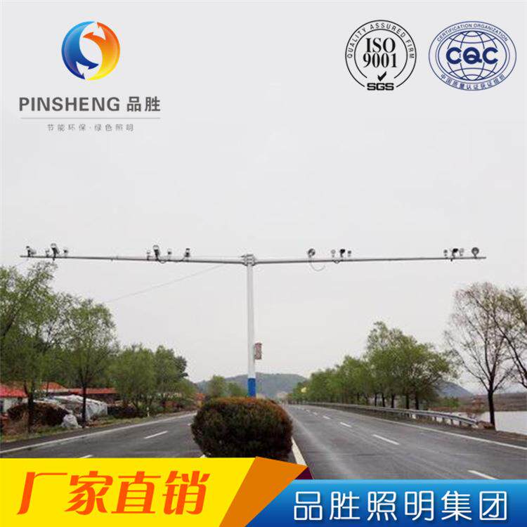 道路交通八角监控杆小区不锈钢监控立杆摄像机立杆监控杆