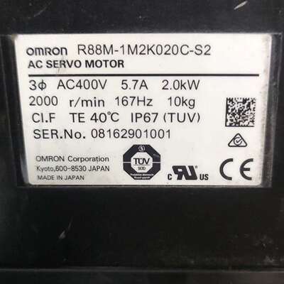 {议价}欧姆龙伺服电机 R88M-1M2K020C-S2，2.0kW
