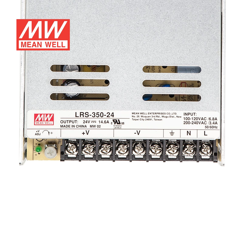 明纬24V电源350W LRS-350-24 直流开关稳压220V转24VDC台湾品牌
