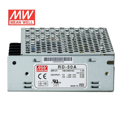明纬5V24V双路电源54W RD-50B 5V6A+24V2A