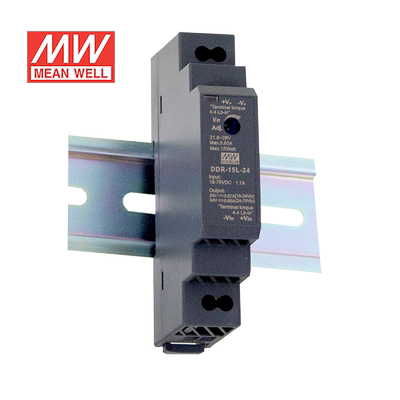明纬15W导轨电源DDR-15-3.3V/5/12/15V/24V-G/L DC-DC铁路ITE安规