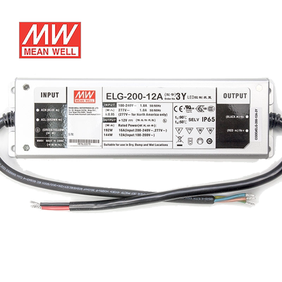 明纬36V LED电源200W ELG-200-36A-3Y 5.55A可调36V恒压+3芯进线