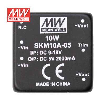 明纬24V变15V电源10W SKM10B-15 18-36V转15V666mA DC-DC输出