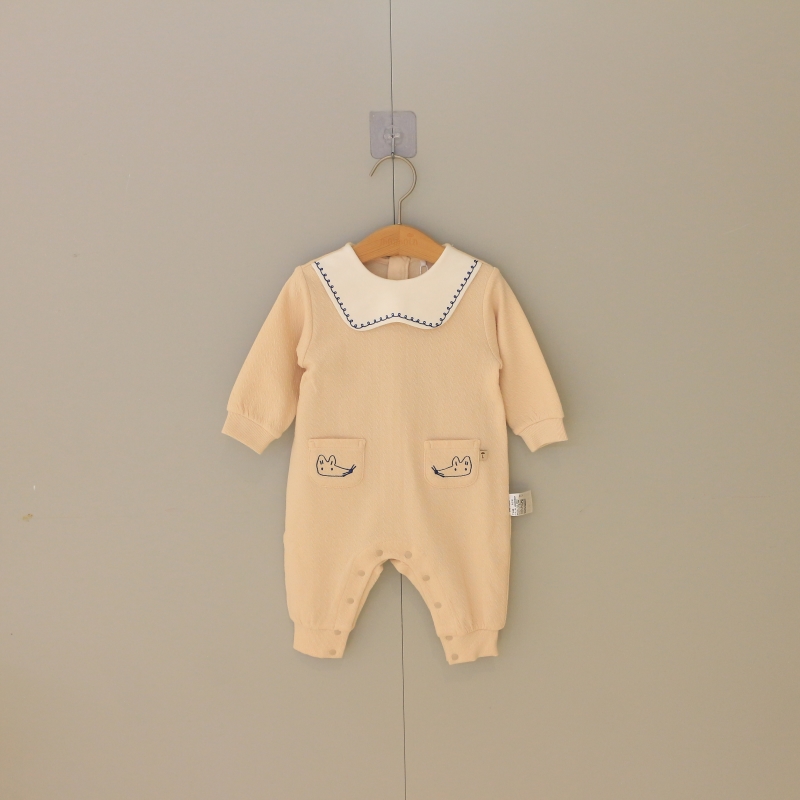 2025秋季款韩国童装moimoln小云朵女宝宝儿童厚款爬服连体衣B03P