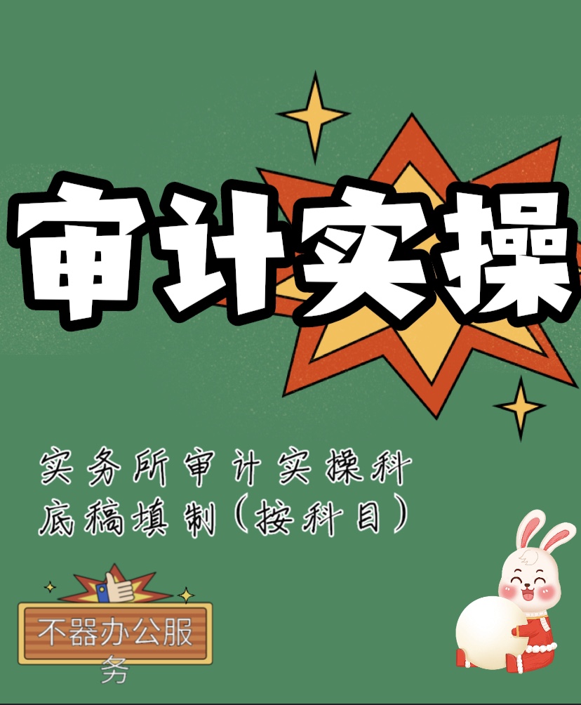 审计实操课精讲底稿编制教程按科目前期实质性后期事务所人员讲解