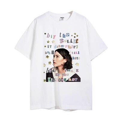 Gracie Abrams周边衣服短袖t恤t-shirt纯棉演唱会tee欧美夏季男女