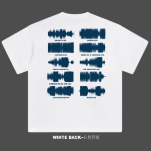 碧梨周边BillieEilish HIT ME声波海报专辑美式重磅270g短袖t恤