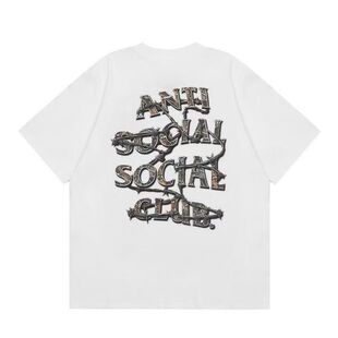ANTI SOCIAL SOCIAL  CLUB ASSC潮荆棘铁丝字母印花休闲宽松短袖