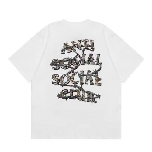 ANTI SOCIAL SOCIAL  CLUB ASSC潮荆棘铁丝字母印花休闲宽松短袖