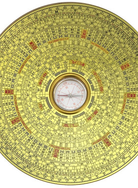 罗盘高精度合金摆件中式办公书房