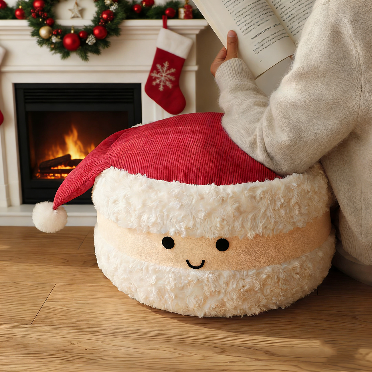 圣诞系列沙发墩客厅软装墩子儿童蒲团沙发脚凳换鞋凳圣诞节礼物