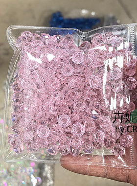 8MM水晶精品铃铛压顶铃铛水晶DIY手链项链耳环发饰饰品鞋服配件