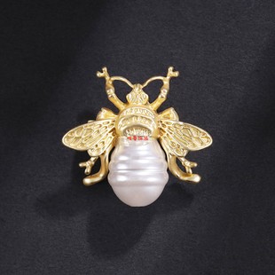 小巧迷你合金蜜蜂胸针可爱领口固定别针防走光配饰中古风百搭装饰