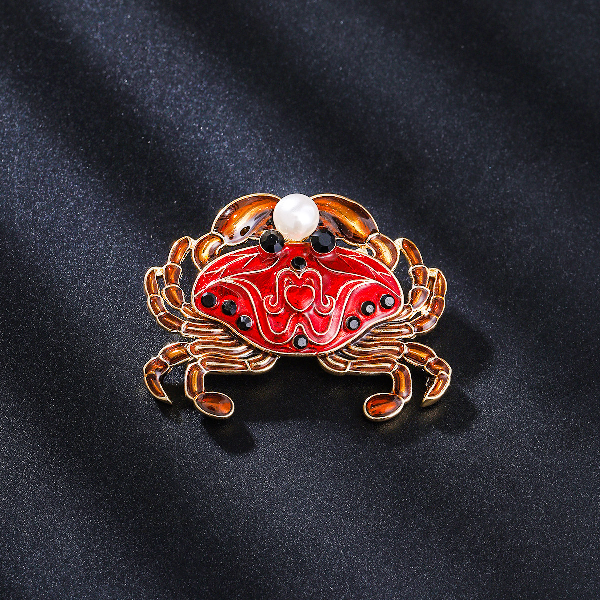 欧美热销创意时尚螃蟹胸针小众设计合金滴油经典百搭服装配饰别针,饰品/流行首饰/时尚饰品新,胸针,淘宝优惠券,粉丝福利购,淘宝优惠卷